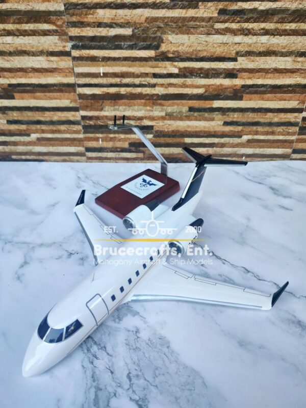 Model of Bombardier Challenger 605 with detailed craftsmanship.